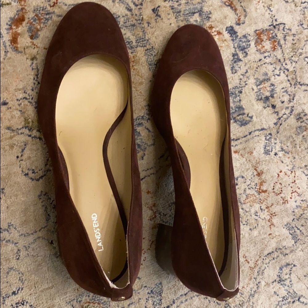 Lands End Suede Heels
